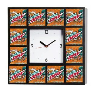Mtn Dew Baja Punch Flavor Advertising Promo Clock Big 10.5" Not $65 Mt Mountain